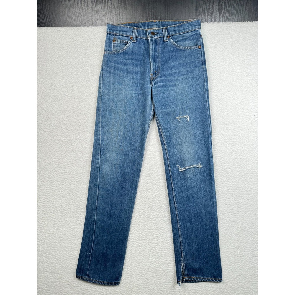 + Vintage Levi's Orange Tab Jeans Mens 31x32 Fits 30x32.5 Ripped Straight Fit